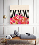 Chevron Flora II by Bianca Green on GIANT ART - red photo illustration