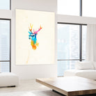 Sunny Stag by Robert Farkas on GIANT ART - orange digital painting