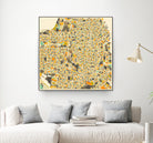 San Francisco map by Jazzberry Blue on GIANT ART - pink vector illustration