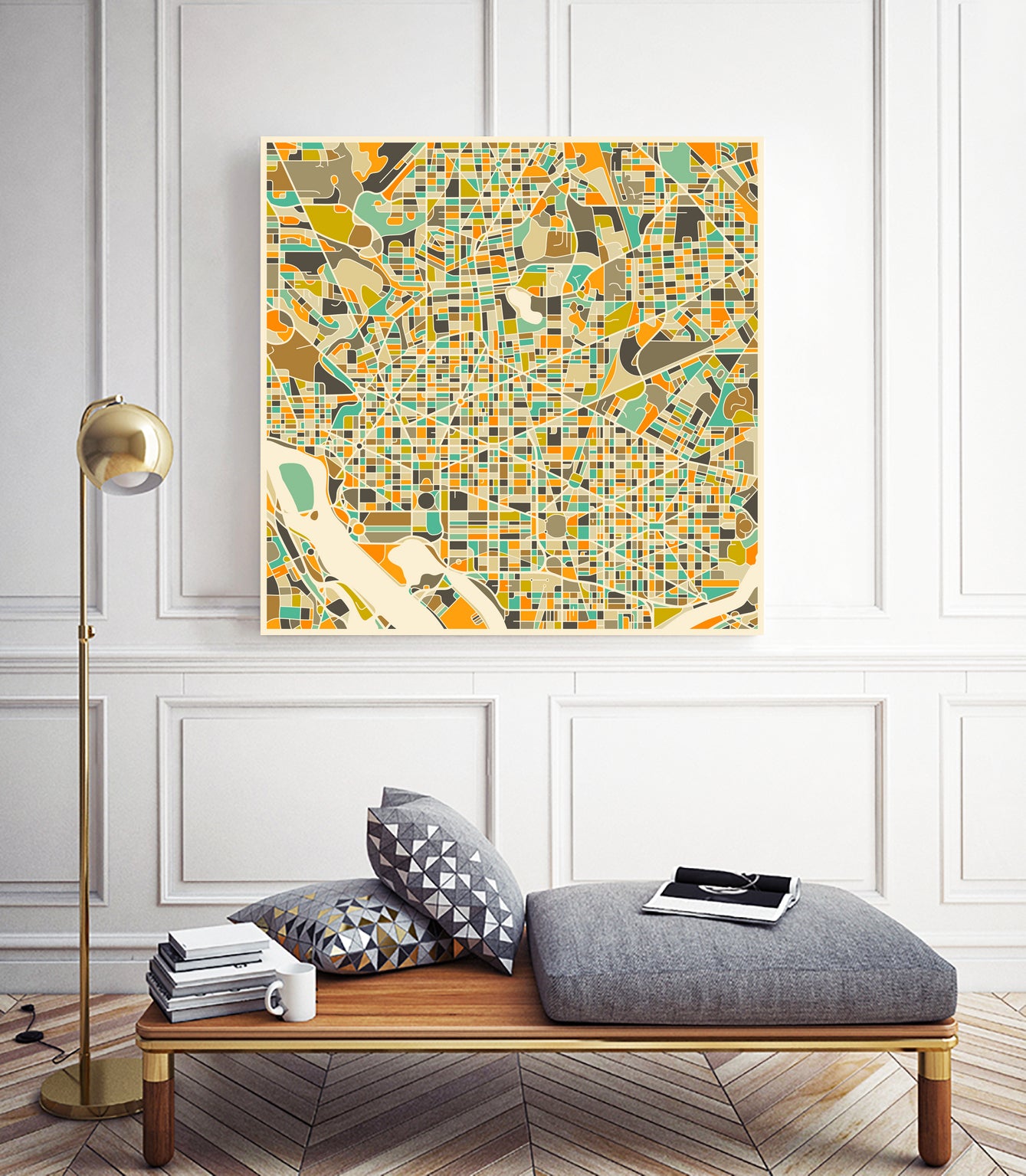 Washington DC by Jazzberry Blue on GIANT ART - orange vector illustration