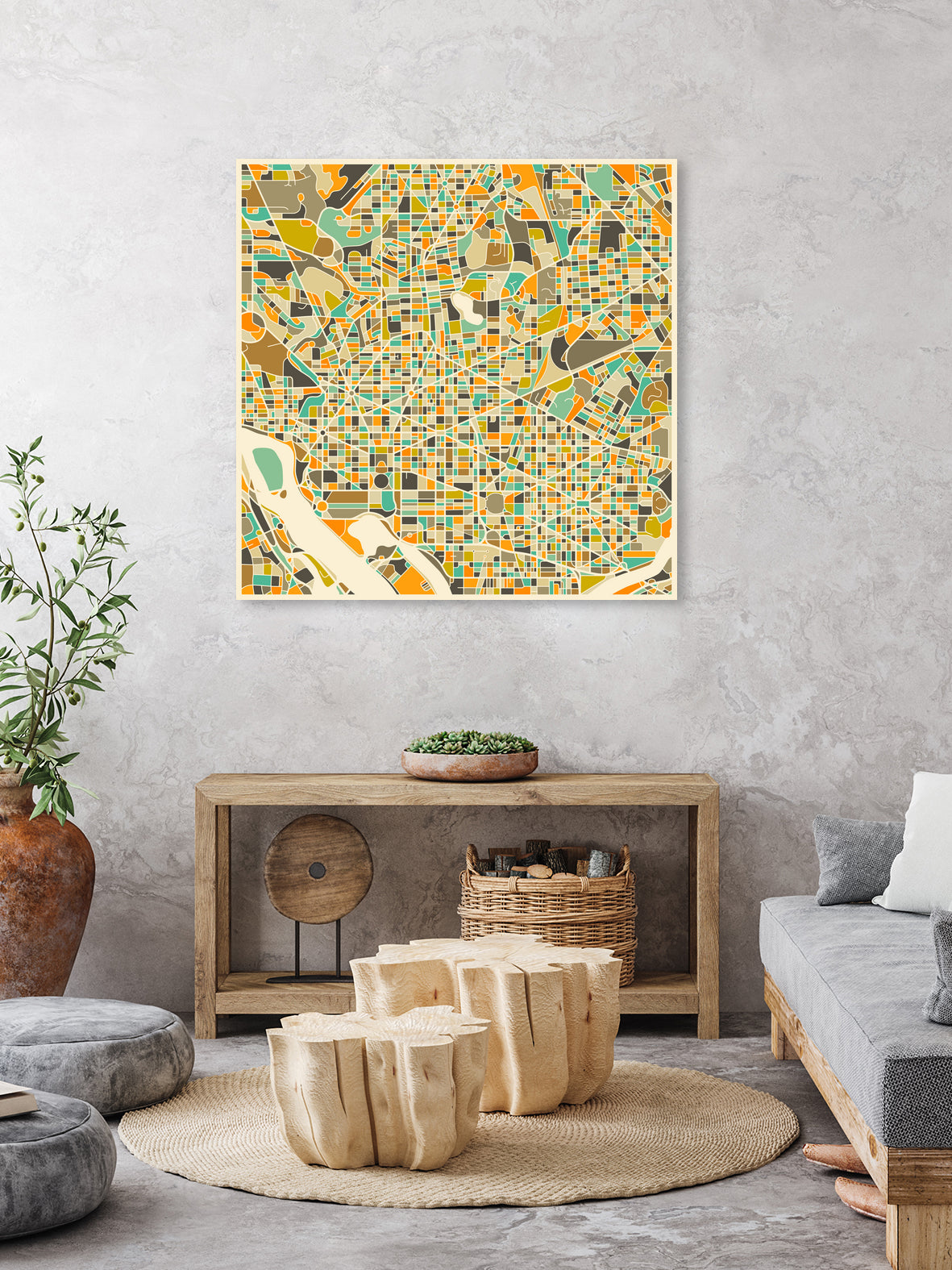 Washington DC by Jazzberry Blue on GIANT ART - orange vector illustration