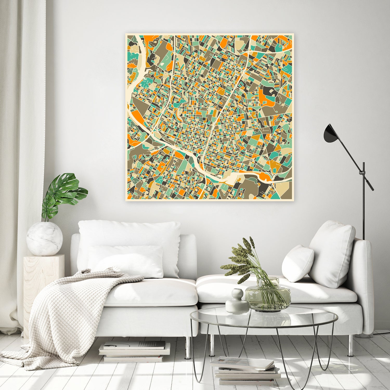 Austin Texas by Jazzberry Blue on GIANT ART - orange vector illustration