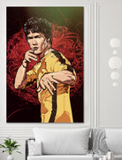 Bruce Lee by Nikita Abakumov on GIANT ART - red digital painting