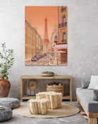 Eiffel Tower Paris by Steve Ash on GIANT ART - yellow digital painting
