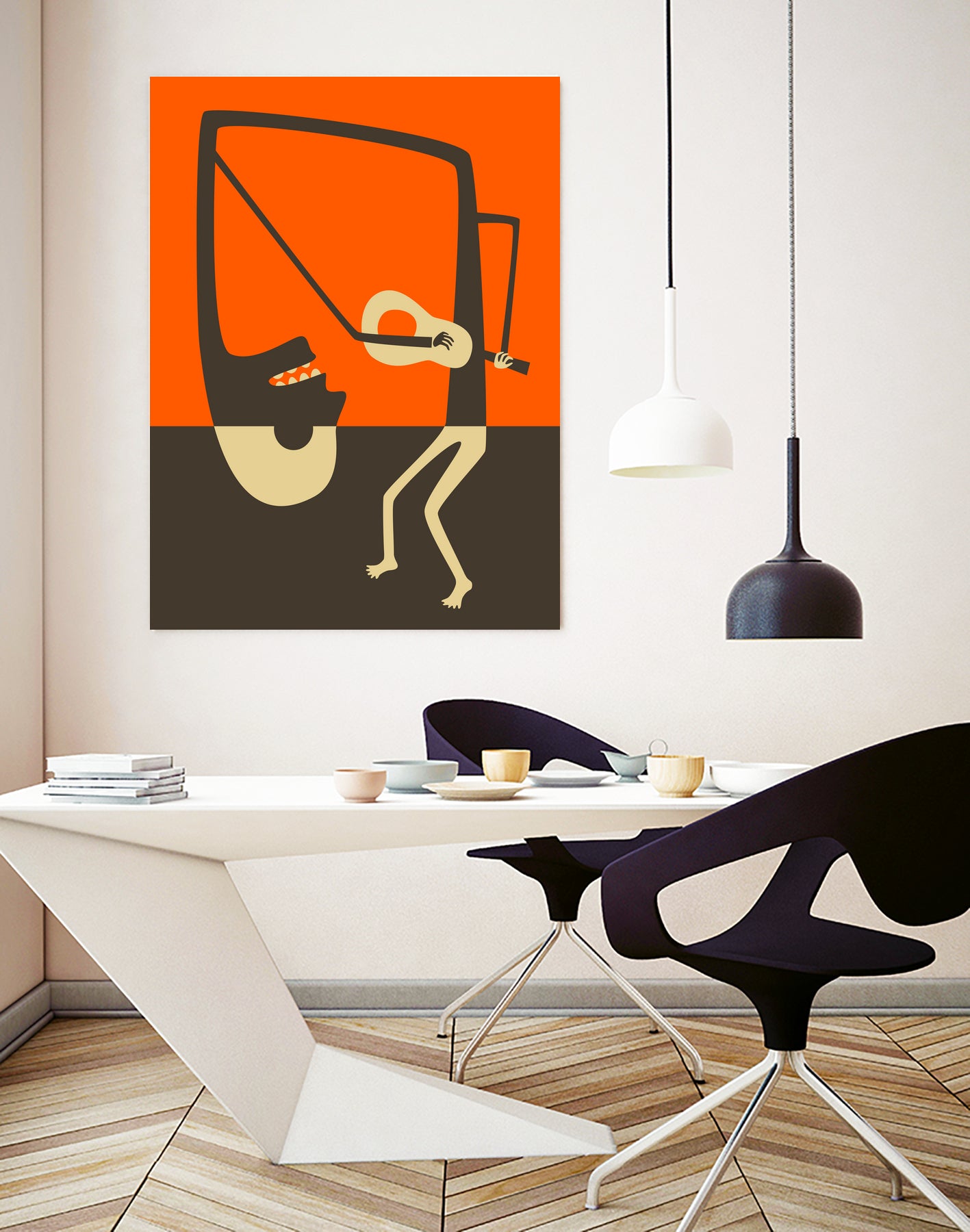 The Blues' Guitar by Jazzberry Blue on GIANT ART - red vector illustration