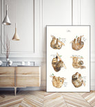 Sloths by Amy Hamilton on GIANT ART - brown mixed media