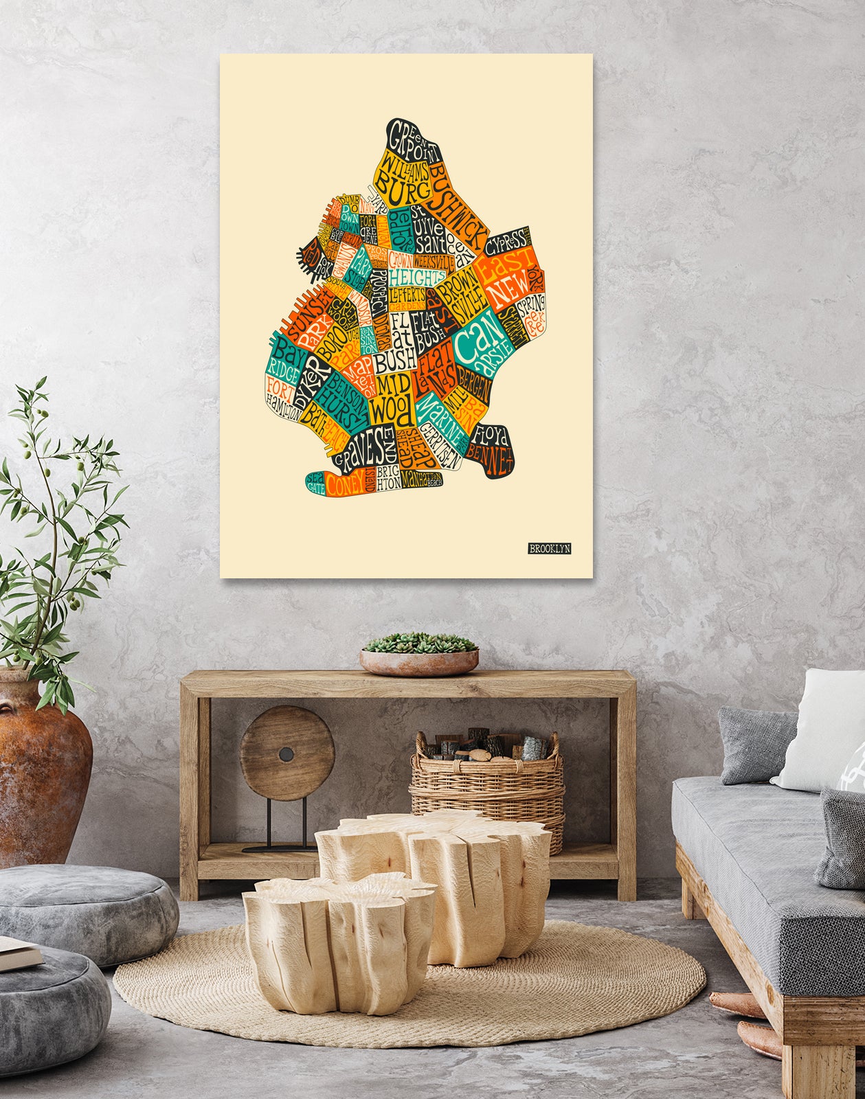 Brooklyn Neighborhoods by Jazzberry Blue on GIANT ART - white vector illustration