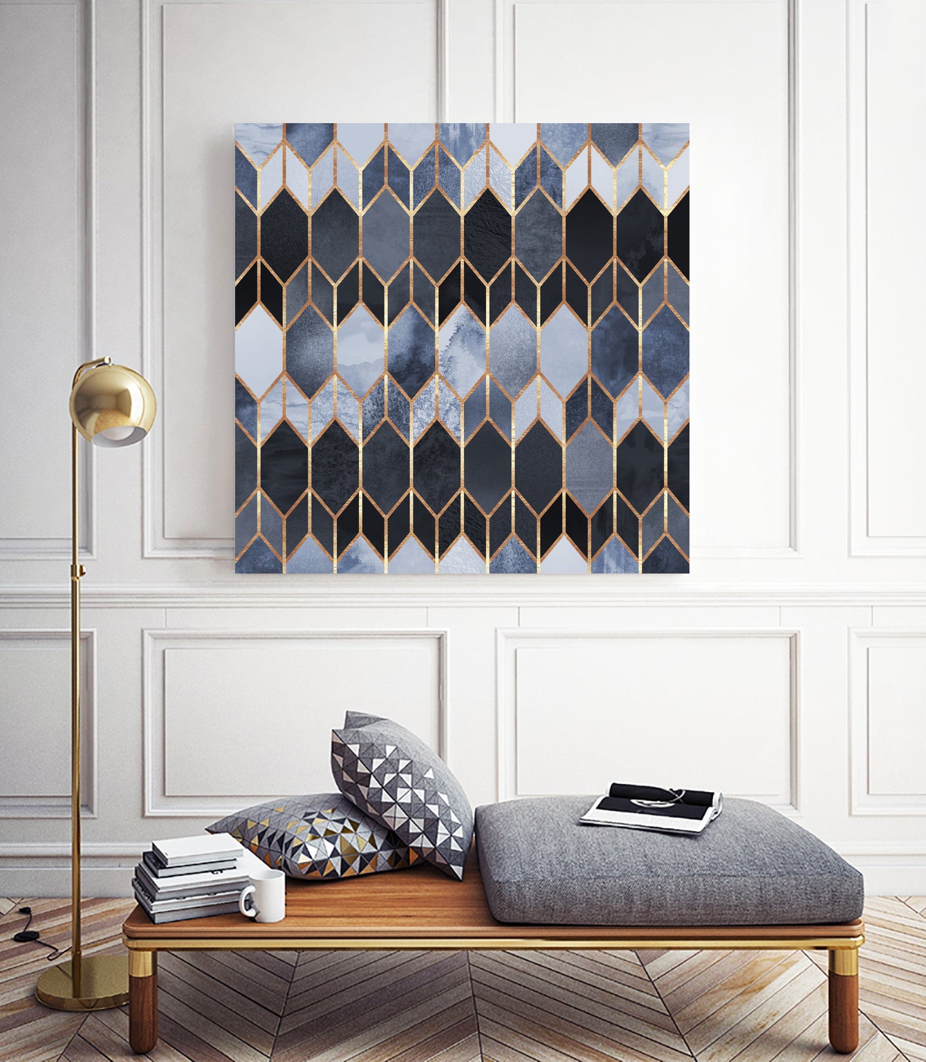 Stained Glass 4 by Elisabeth Fredriksson on GIANT ART - blue digital painting