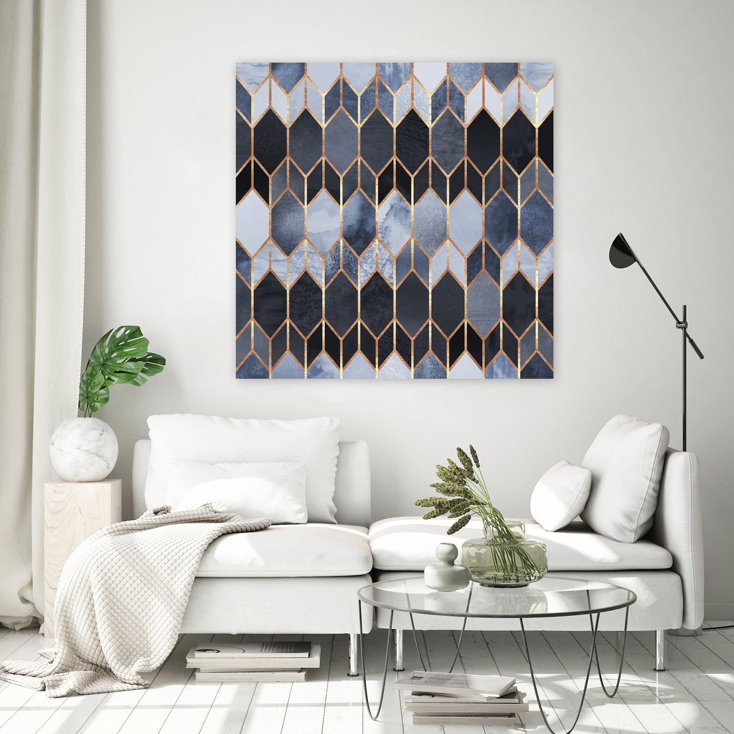 Stained Glass 4 by Elisabeth Fredriksson on GIANT ART - blue digital painting