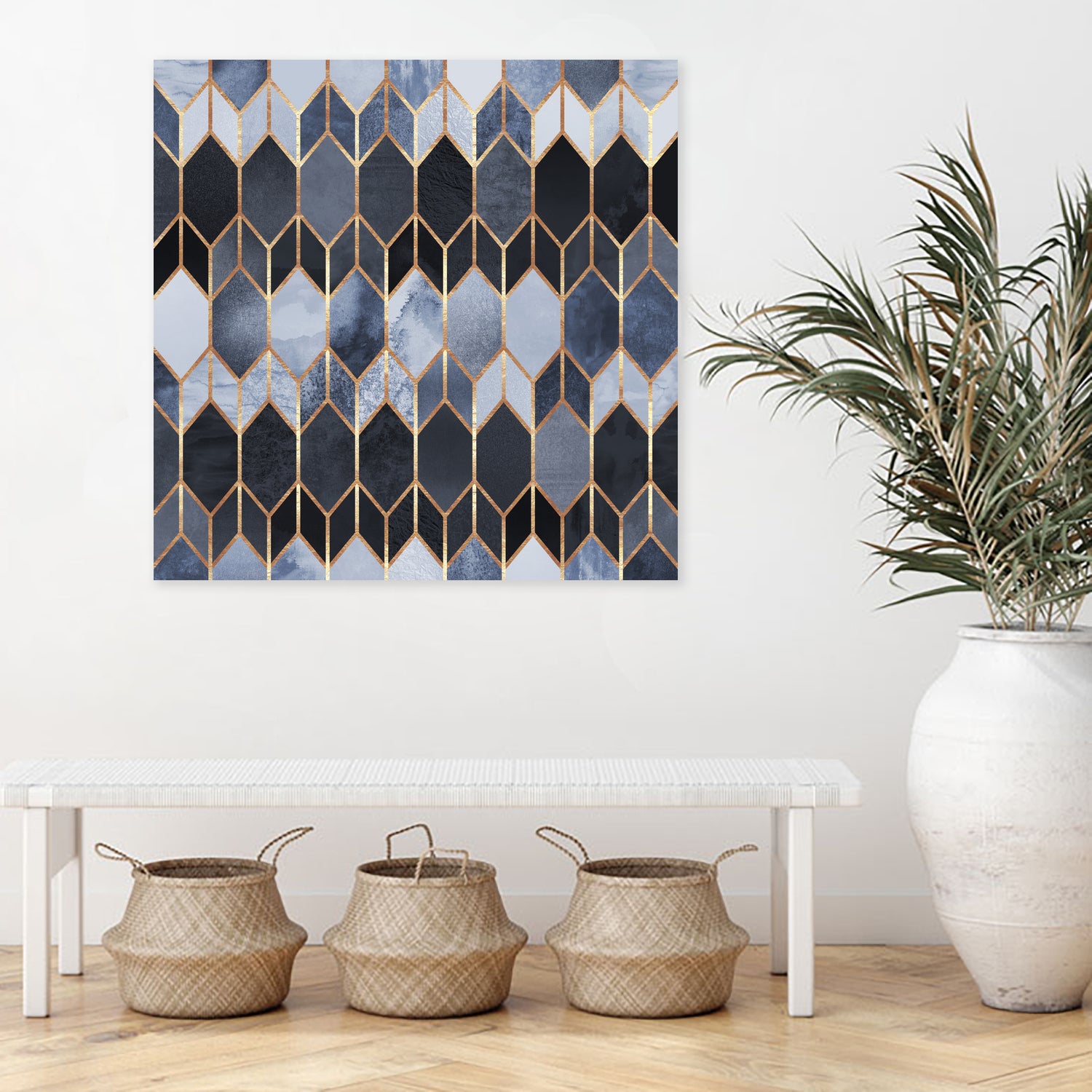 Stained Glass 4 by Elisabeth Fredriksson on GIANT ART - blue digital painting