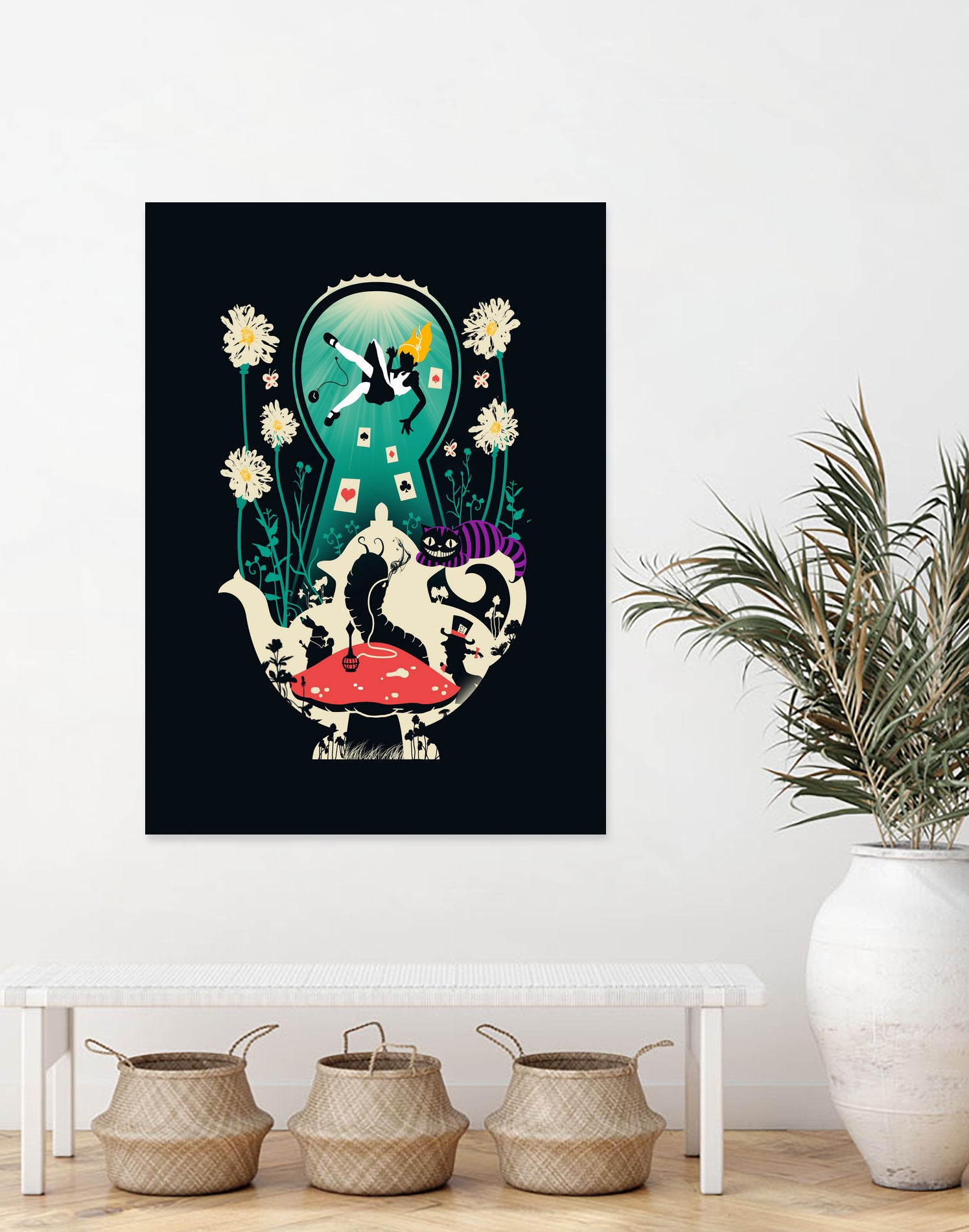 Alice's Tea Party by Vincent Trinidad on GIANT ART - black digital painting