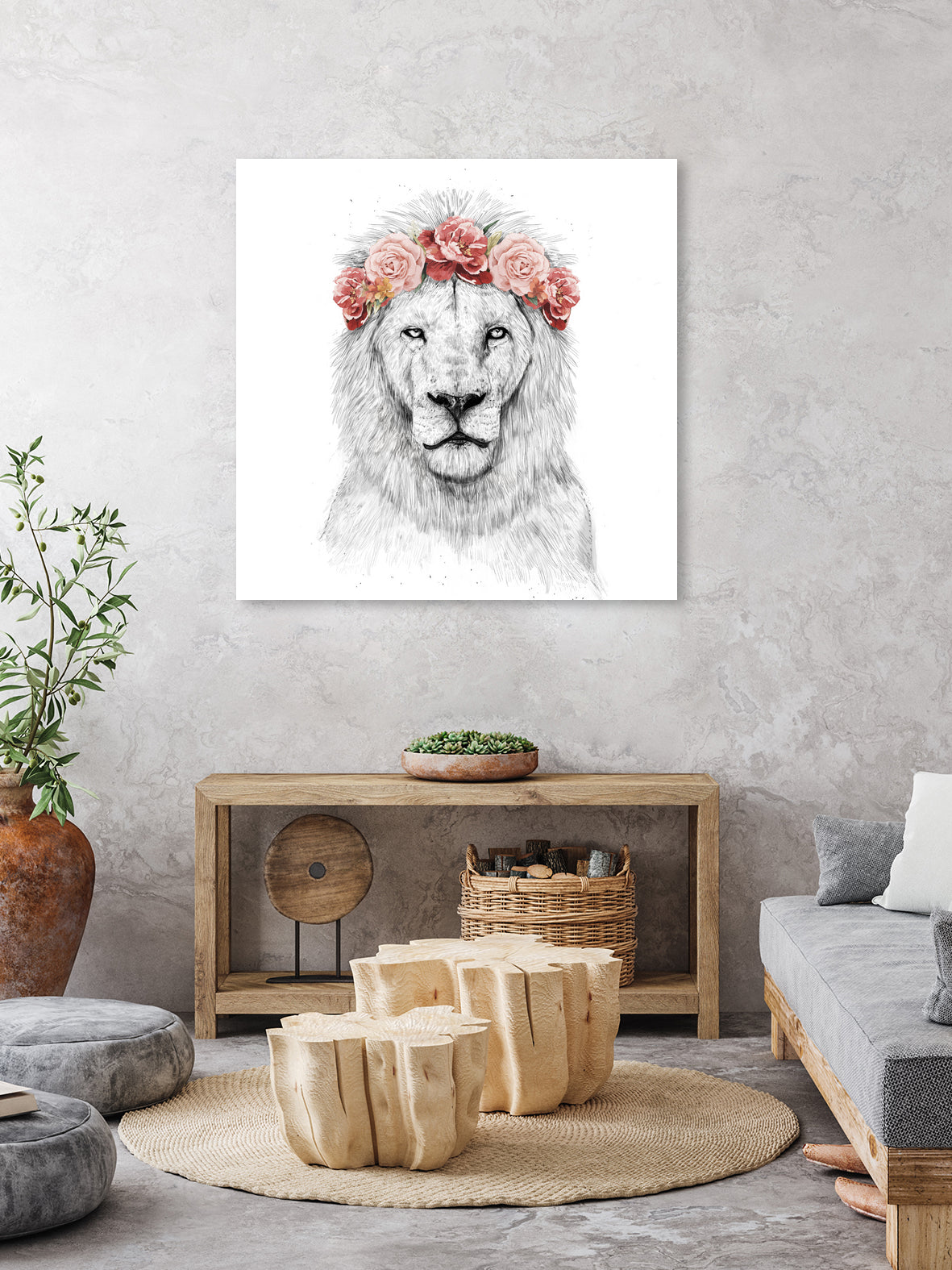 Festival lion by Solti Balázs on GIANT ART - white digital drawing