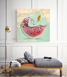 watermelon goldfish by Vin Zzep on GIANT ART - white digital painting