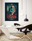 Aran Nouveau by Victor Vercesi on GIANT ART - blue digital drawing