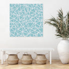 Abstract Outline Sky Blue by Emeline Tate-Robertson on GIANT ART - blue digital painting