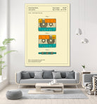 Cassette Patent - 1991 by Jazzberry Blue on GIANT ART - orange digital drawing