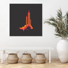 Liftoff! by Wayne Minnis on GIANT ART - orange digital drawing