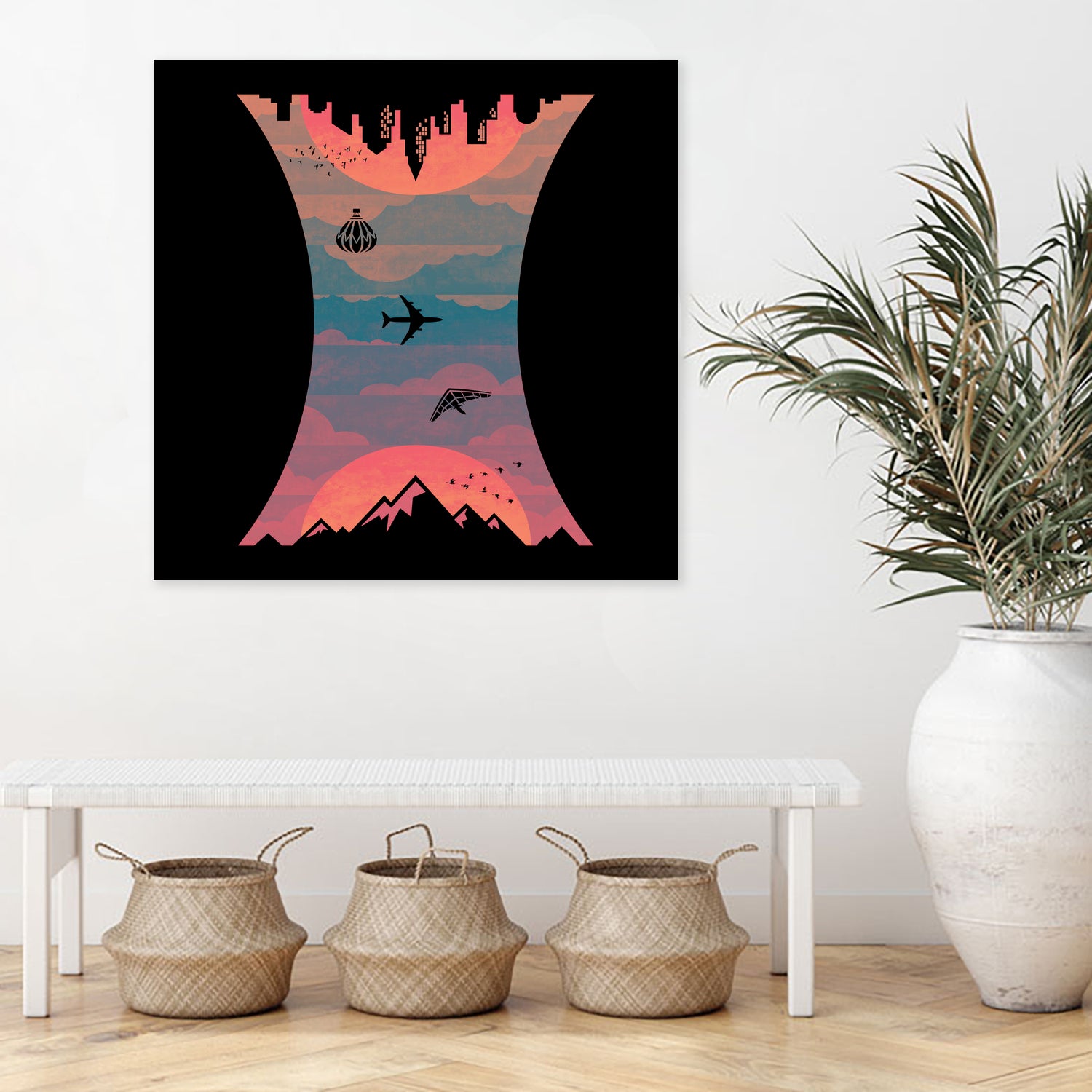 Sunrise / Sunset by Wayne Minnis on GIANT ART - blue digital drawing