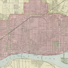 Vintage Map of Detroit Michigan (1901) by Adam Shaw on GIANT ART - white photo illustration