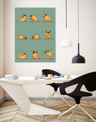 Pug Yoga by ChalermPhol Harnchakkham on GIANT ART - green character design