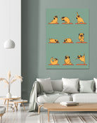 Pug Yoga by ChalermPhol Harnchakkham on GIANT ART - green character design