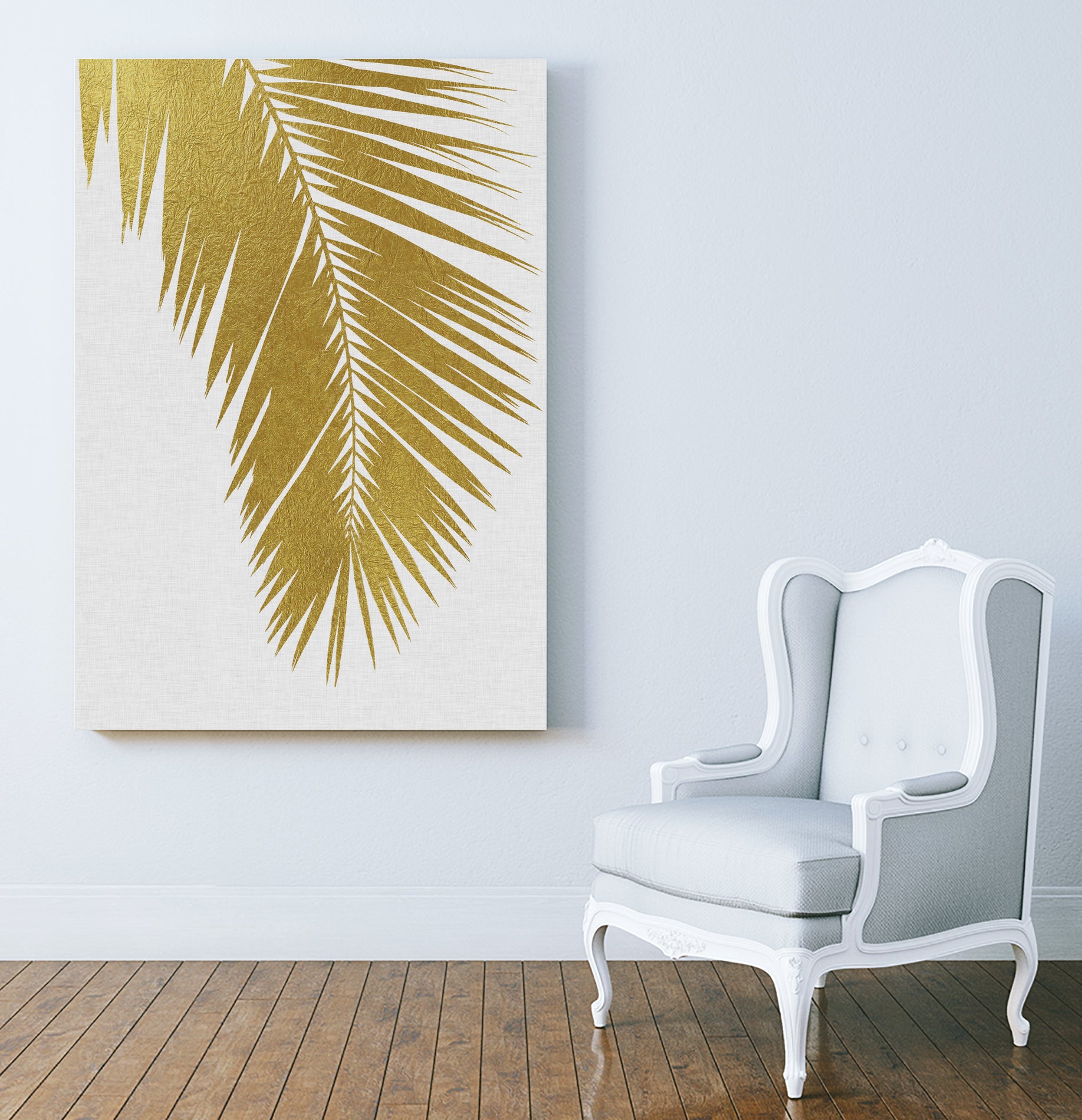 Palm Leaf Gold I by Dana Shek on GIANT ART - white digital painting