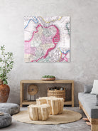 Vintage Map of Boston Massachusetts (1864) by Adam Shaw on GIANT ART - white photo illustration