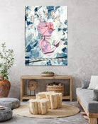 Jump by Stello Bonhomme on GIANT ART - blue mixed media