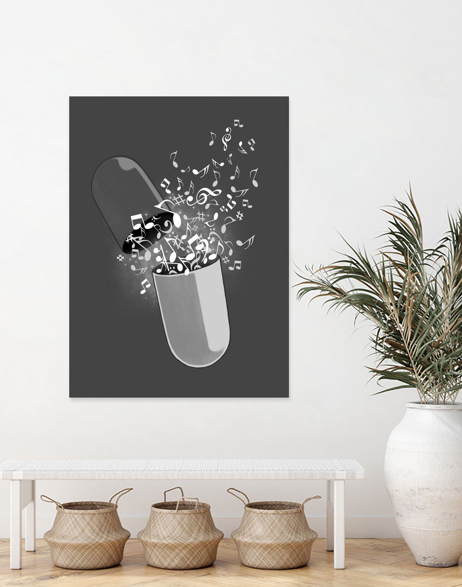Music Pill by Anthony Aves on GIANT ART - gray digital painting