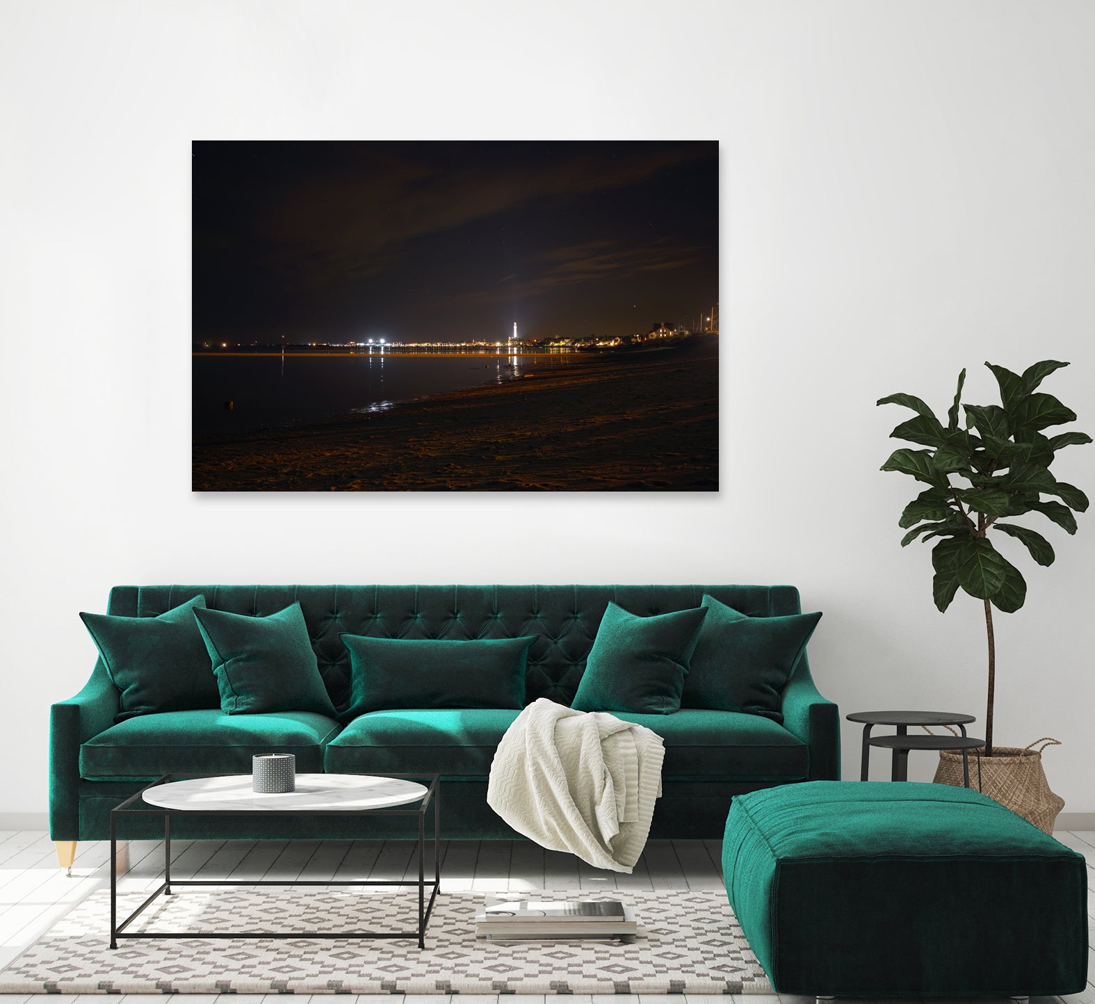 Provincetown at night by William Cunning on GIANT ART - black processing/programming