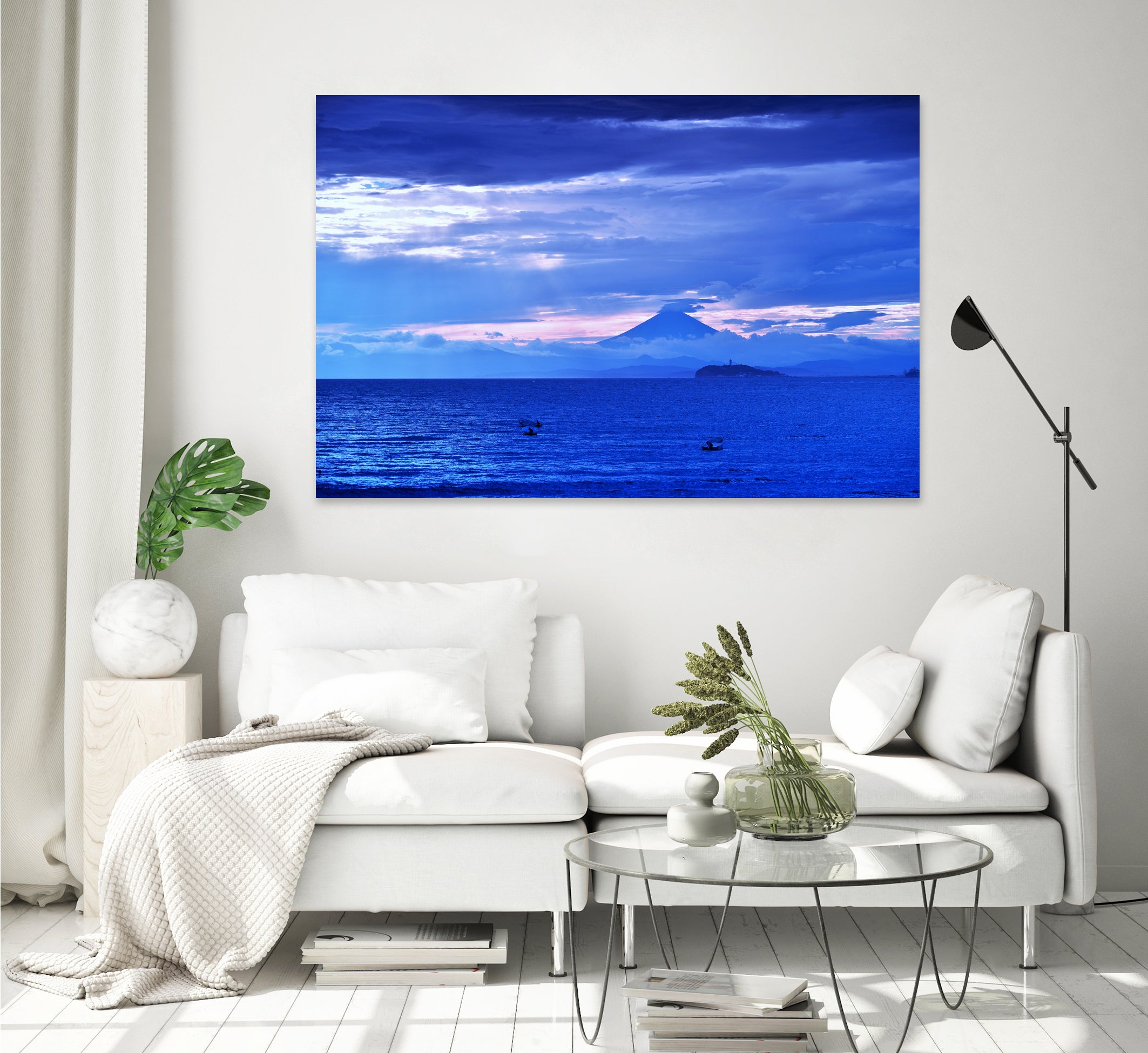 Mystic Series: Mount Fuji-san, Japan by Andreas Bromba on GIANT ART - blue photo illustration