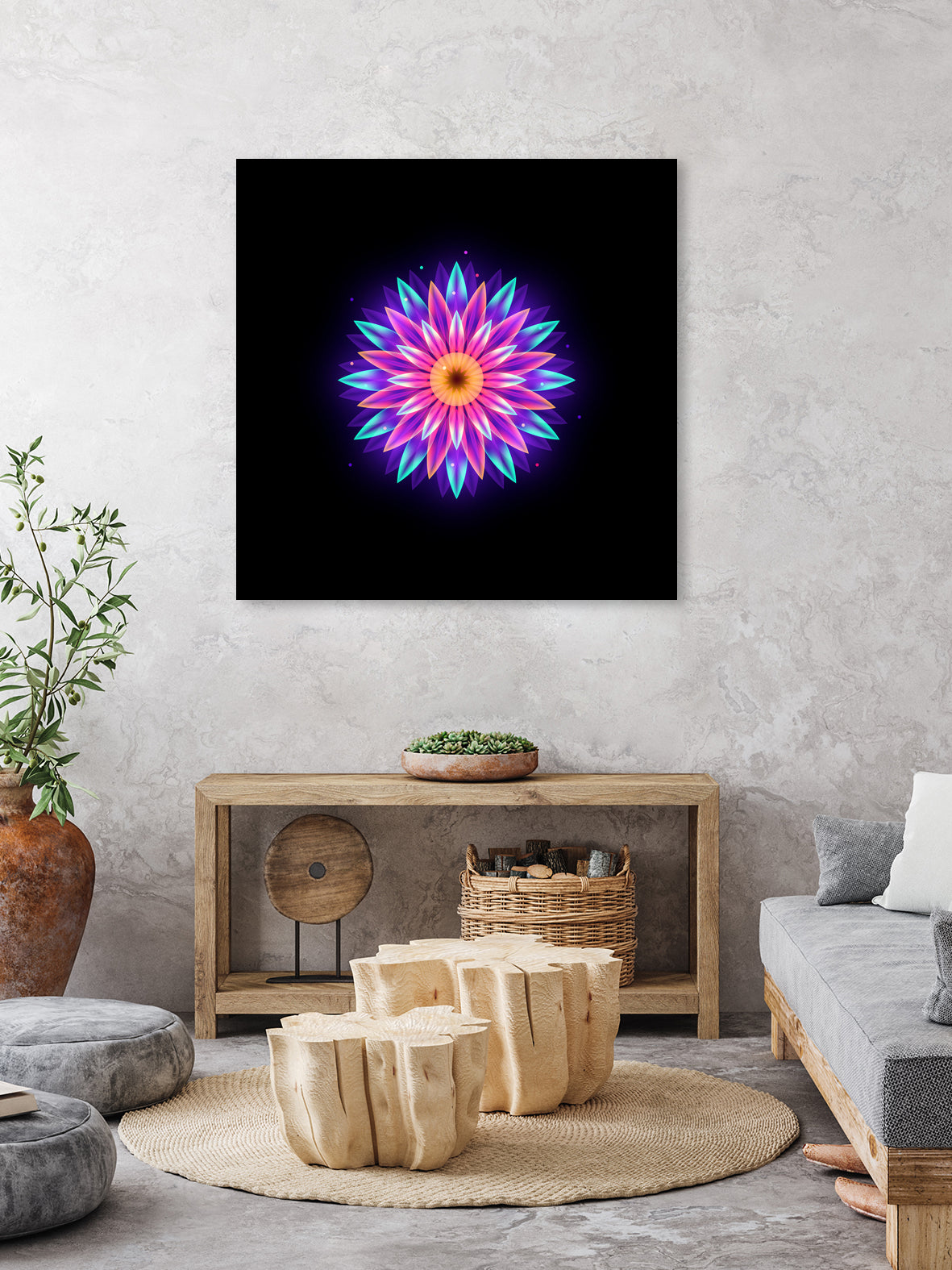 abstract flower1 by Ilya Shapko on GIANT ART - fuchsia vector illustration