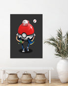 Poke Ball Go! by Vincent Trinidad on GIANT ART - gray digital painting