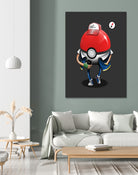 Poke Ball Go! by Vincent Trinidad on GIANT ART - gray digital painting