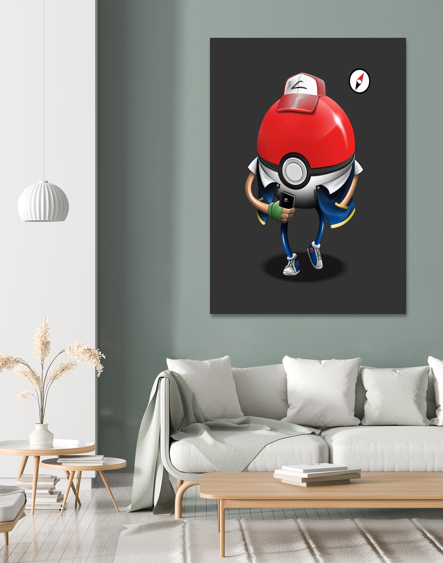 Poke Ball Go! by Vincent Trinidad on GIANT ART - gray digital painting