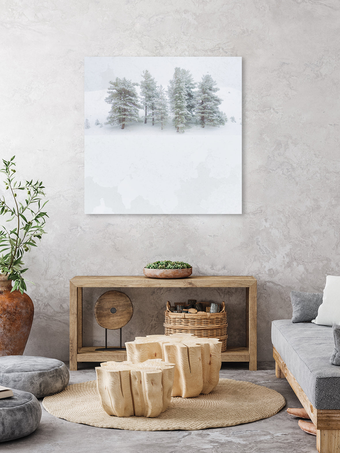 Pines by Antonio Zimbone on GIANT ART - white photo illustration
