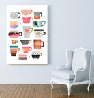 Coffee Cup Collection by Elisabeth Fredriksson on GIANT ART - white digital drawing