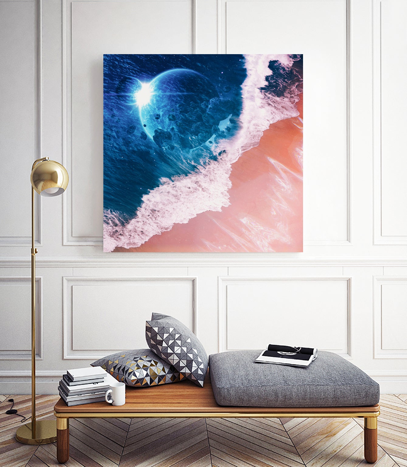 Rebel wave by Jorge Luis Miraldo on GIANT ART - blue digital painting