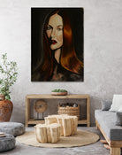 redhead woman by MENG LU on GIANT ART - red digital painting