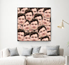 ALL OVER Orlando Bloom Funny Design Star Celebryty by Damian Augustyniak on GIANT ART - yellow mixed media