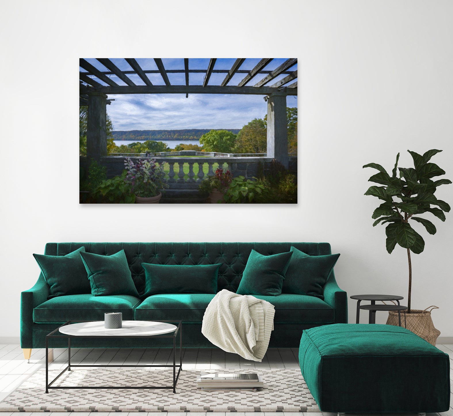 Autumn At Wave Hill by Chris Lord on GIANT ART - blue photo illustration