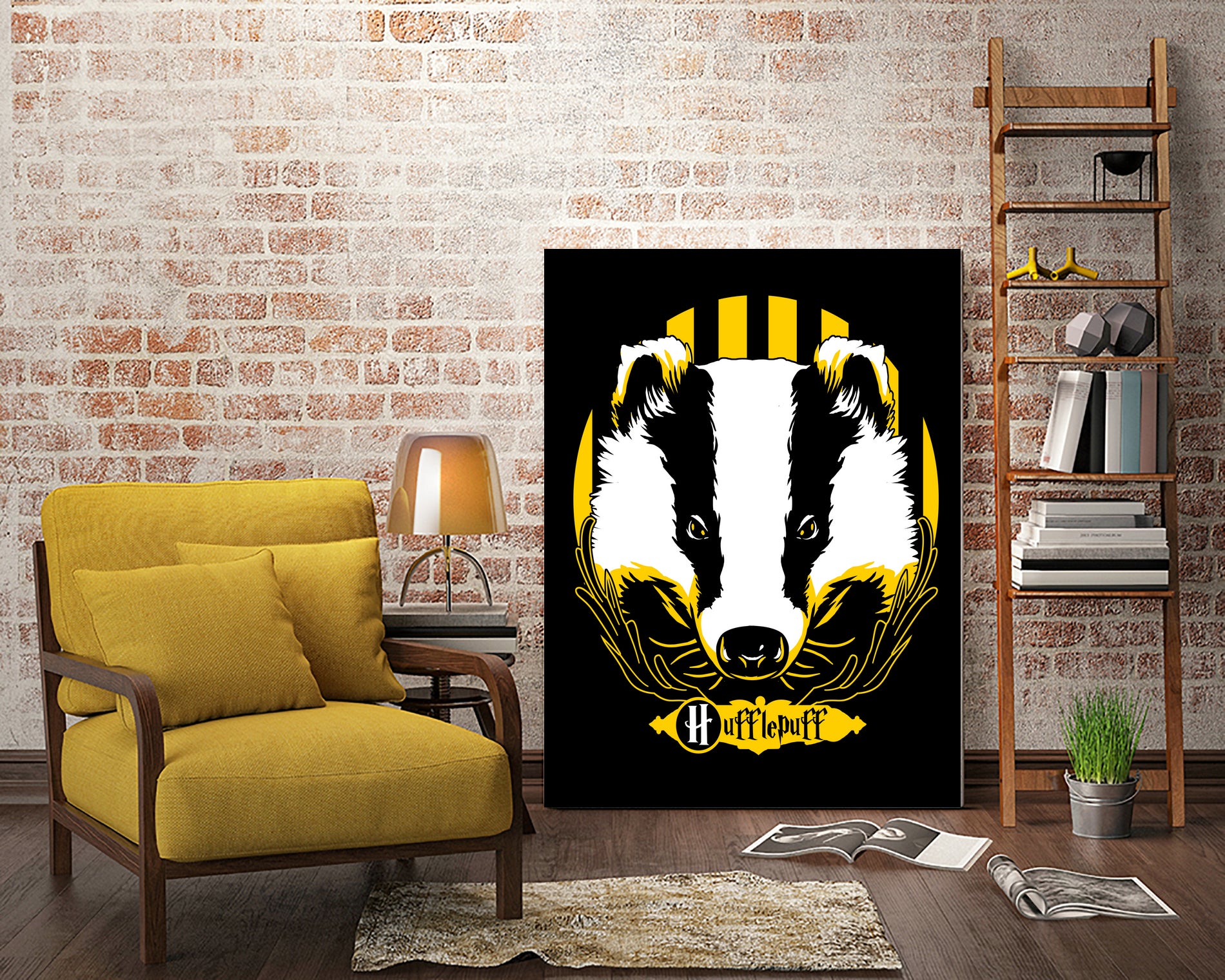 Hufflepuff by Samuel Rodrigues on GIANT ART - black digital painting