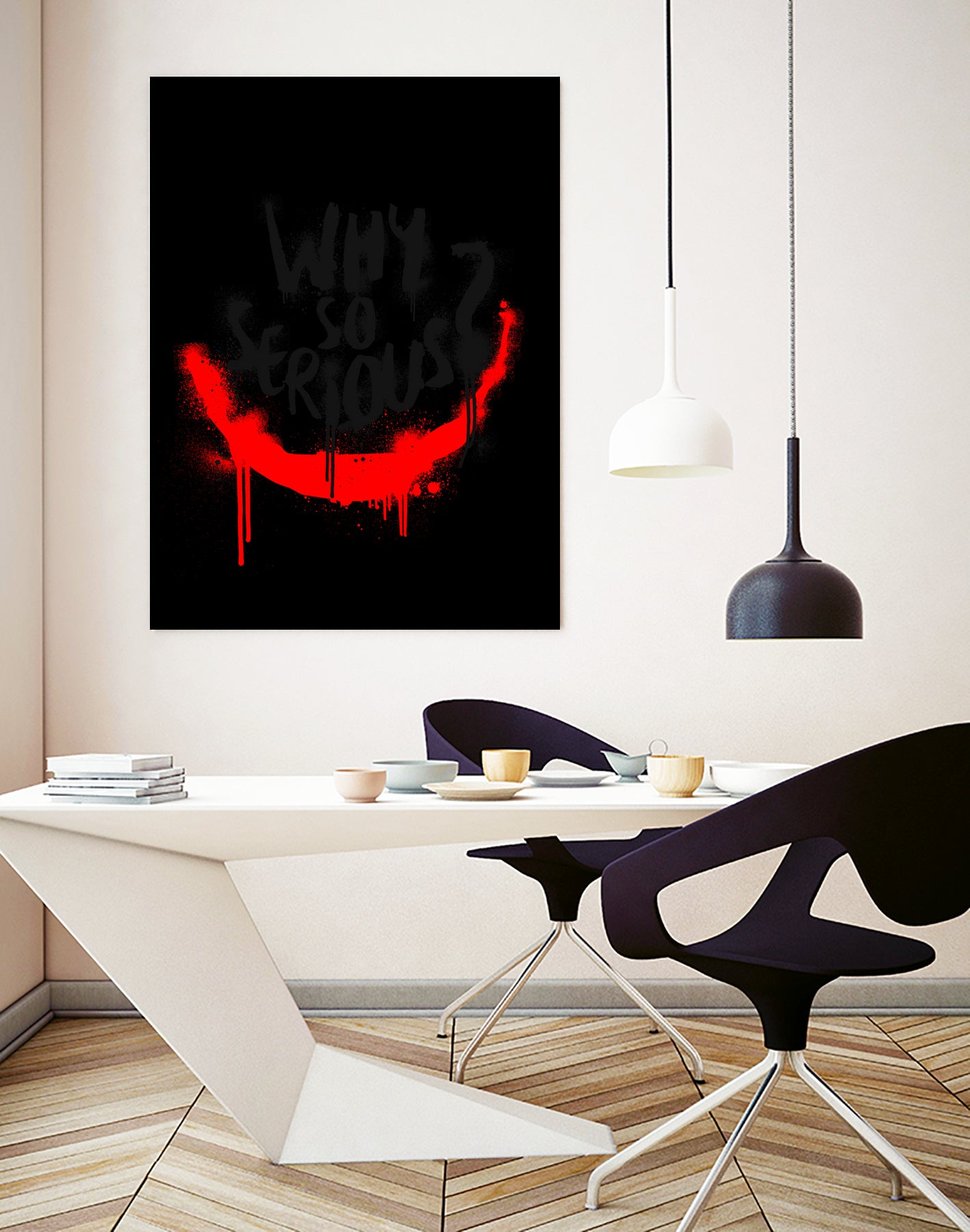 Why so serious? The Joker by gareth mcguckin on GIANT ART - white typography