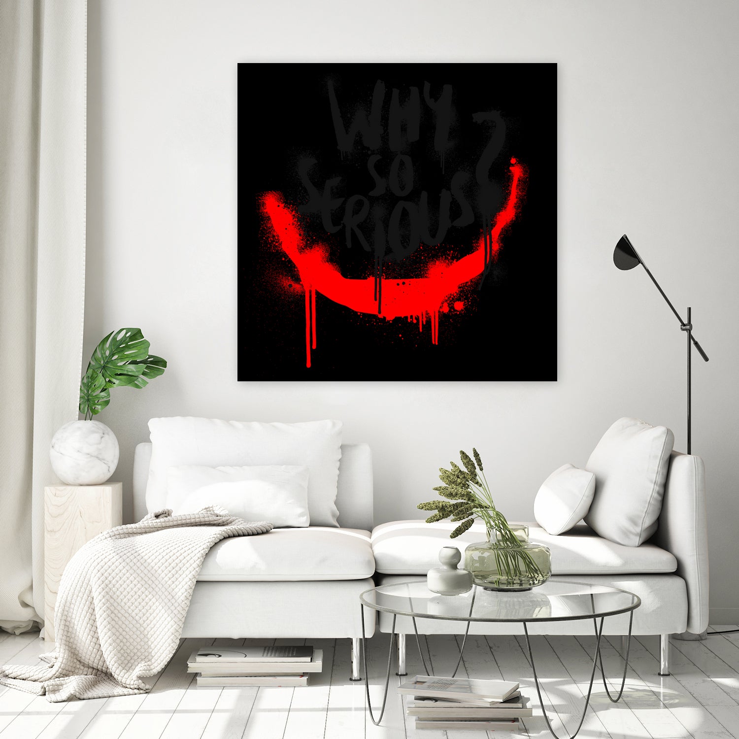 Why so serious? The Joker by gareth mcguckin on GIANT ART - white typography
