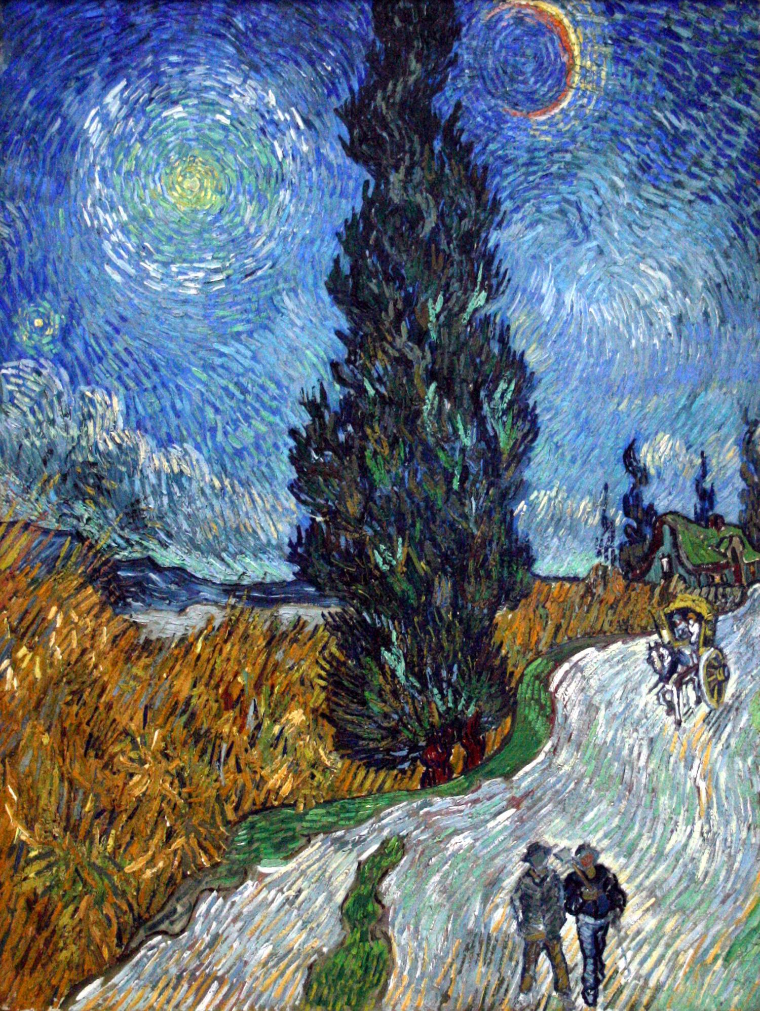 Country Road in Provence by night by Vincent Van Gogh on GIANT ART