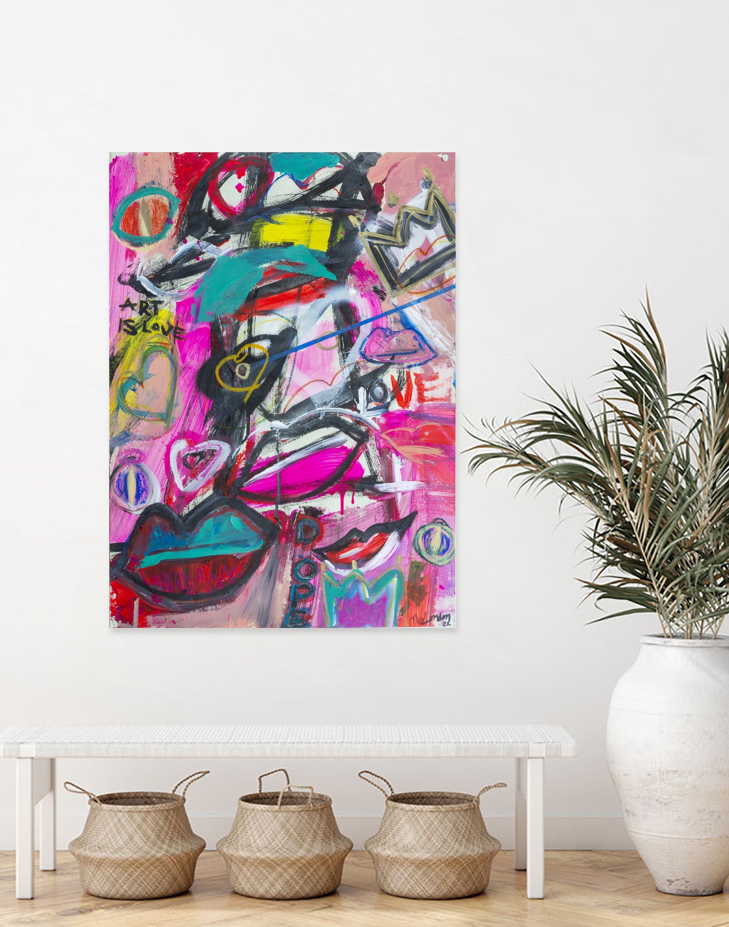 Art is Love by Janet London on GIANT ART - pink abstract