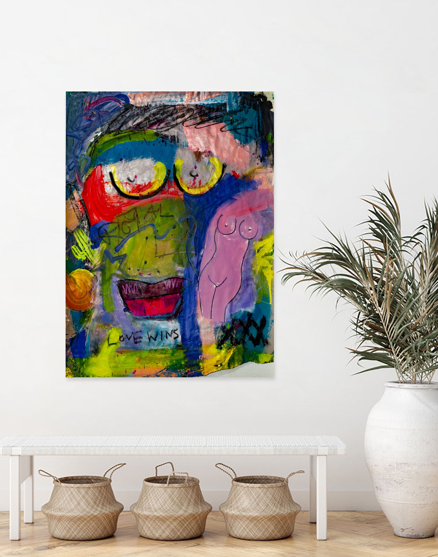 Love Wins (XXX) by Janet London on GIANT ART - flourescent colors abstract