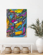 Where Helicopters and Whales Fly by Janet London on GIANT ART - blue abstract
