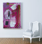 Into the Eye of Passion by Janet London on GIANT ART - red abstract