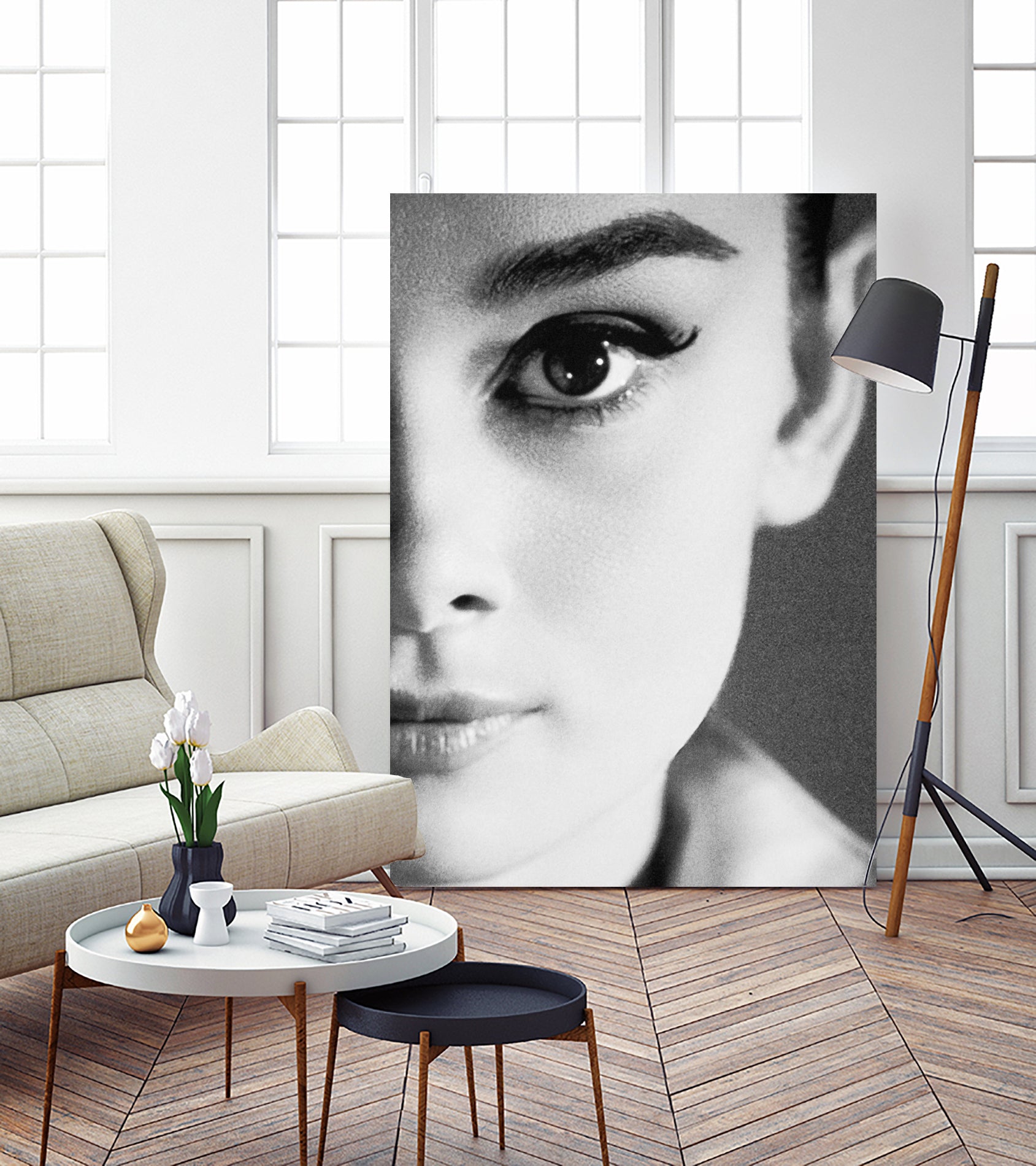Audrey Hepburn by M Studio on GIANT ART - black and white photography 